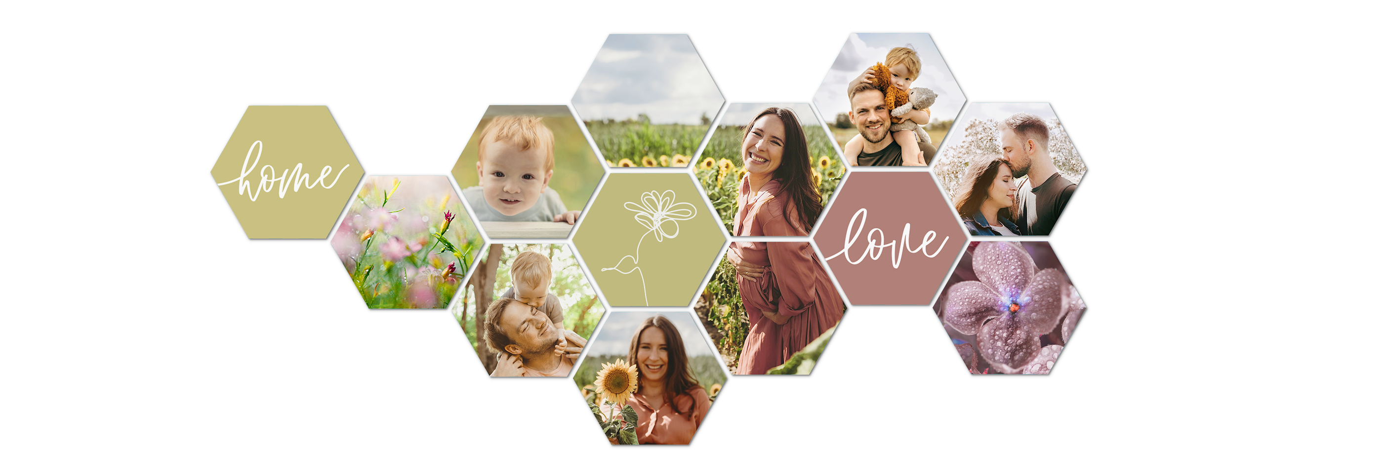 Collage de belles images de personnes et de nature qui rayonnent de joie et de connexion